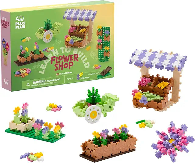 Plus-Plus Learn to Build Flower Shop Mix 400 piece interlocking building blocks STEM toy