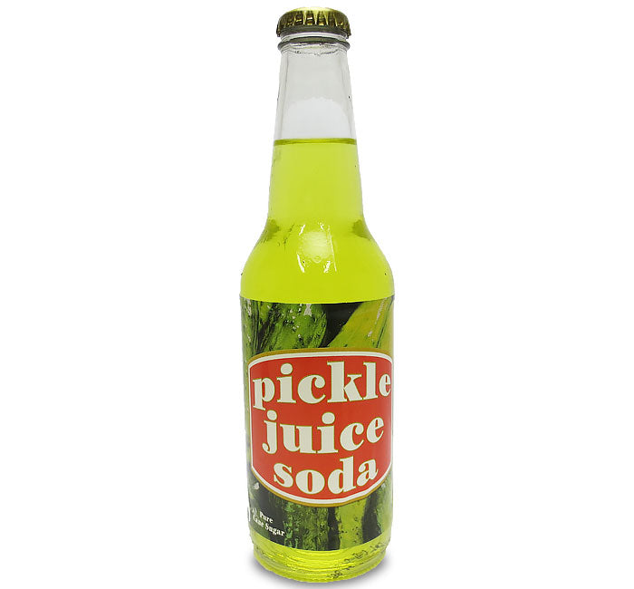 Lester's Fixins Pickle Juice Craft Soda - 12 oz Glass Bottle - Unique Novelty Soda