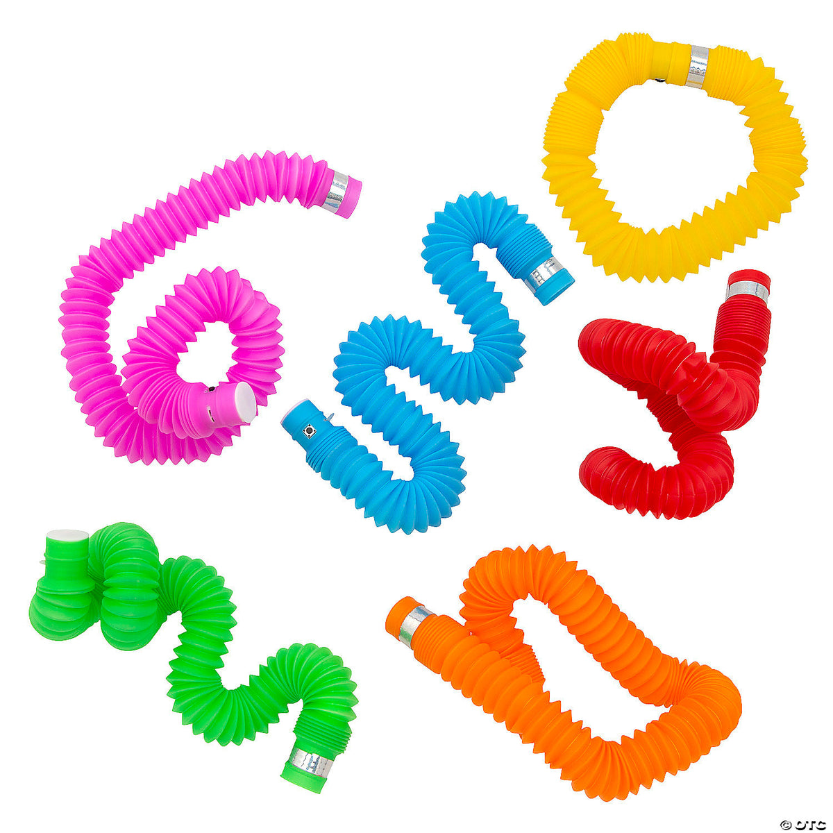 8" Super Sensory Light-Up Plastic Fidget Tubes (Assorted Colors, 1 Piece)