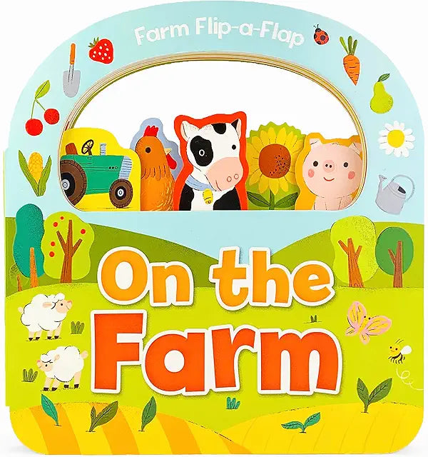On the Farm lift-a-flap board book farm animals toddlers interactive