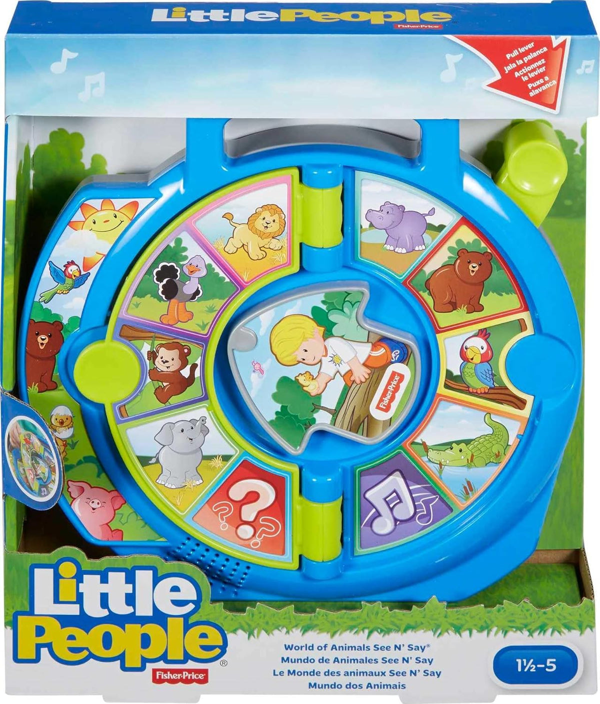 Toddler Learning Toy World of Animals See ‘N Say with Music and Sounds for Ages 18+ Months - Fisher-Price Little People
