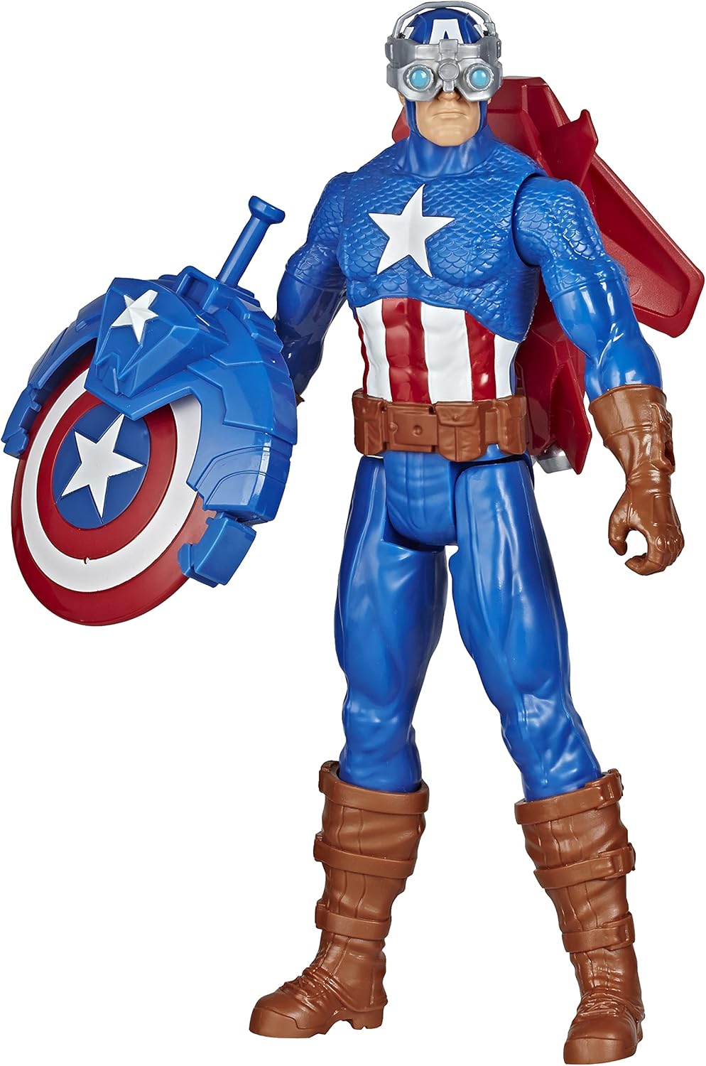 Captain America, 12-Inch Toy, with Launcher - Avengers Marvel Titan Hero Series Blast Gear