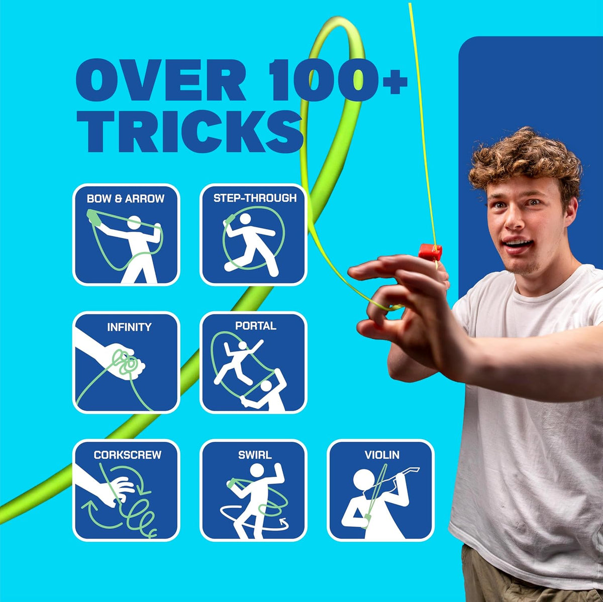 ZipString Original - As Seen on Shark Tank - Classic Rope Launcher Toy, Perfect for Kids & Adults - Fly a String Loop in The Air for Endless Tricks & Fun, Wonderment Awaits - Fidget Toy STEM Toy