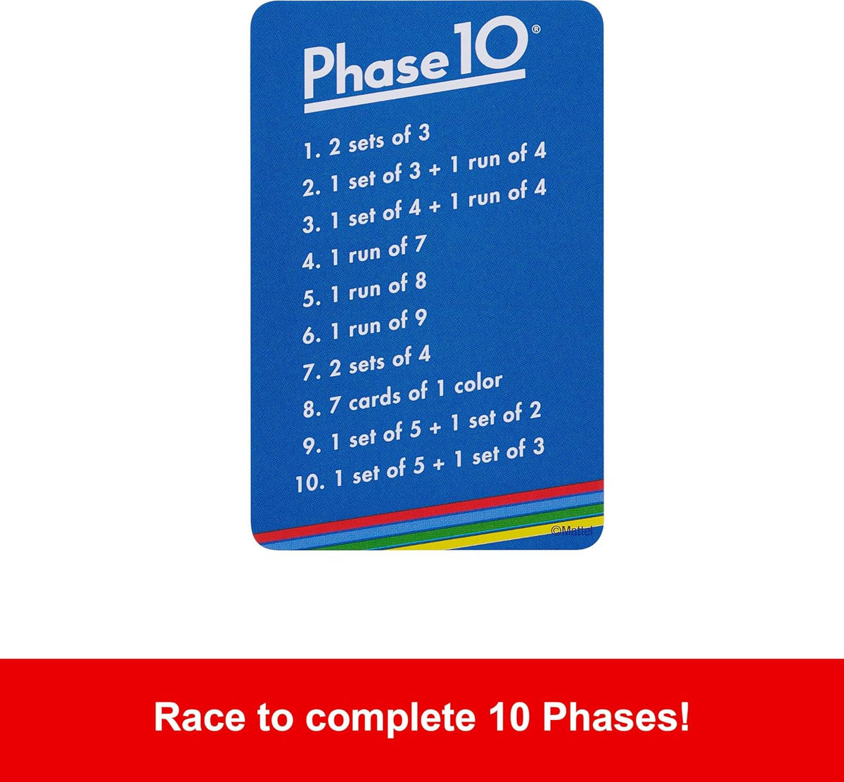 Phase 10 Card Game with 108 Cards, Makes a Great Gift for Kids