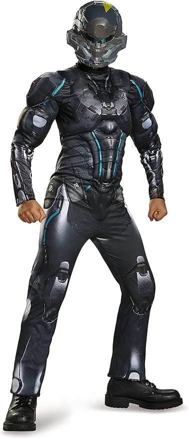 Spartan Locke Classic Muscle Halo Microsoft Costume, Small/4-6 Black