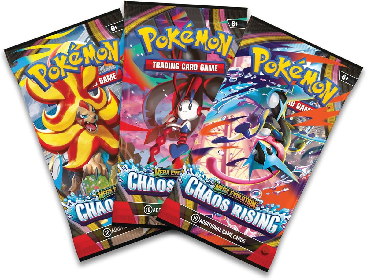 Pokemon TCG: Mega Evolution — Chaos Rising 3-Pack Blister (1 Foil Promo + 3 Booster Packs)