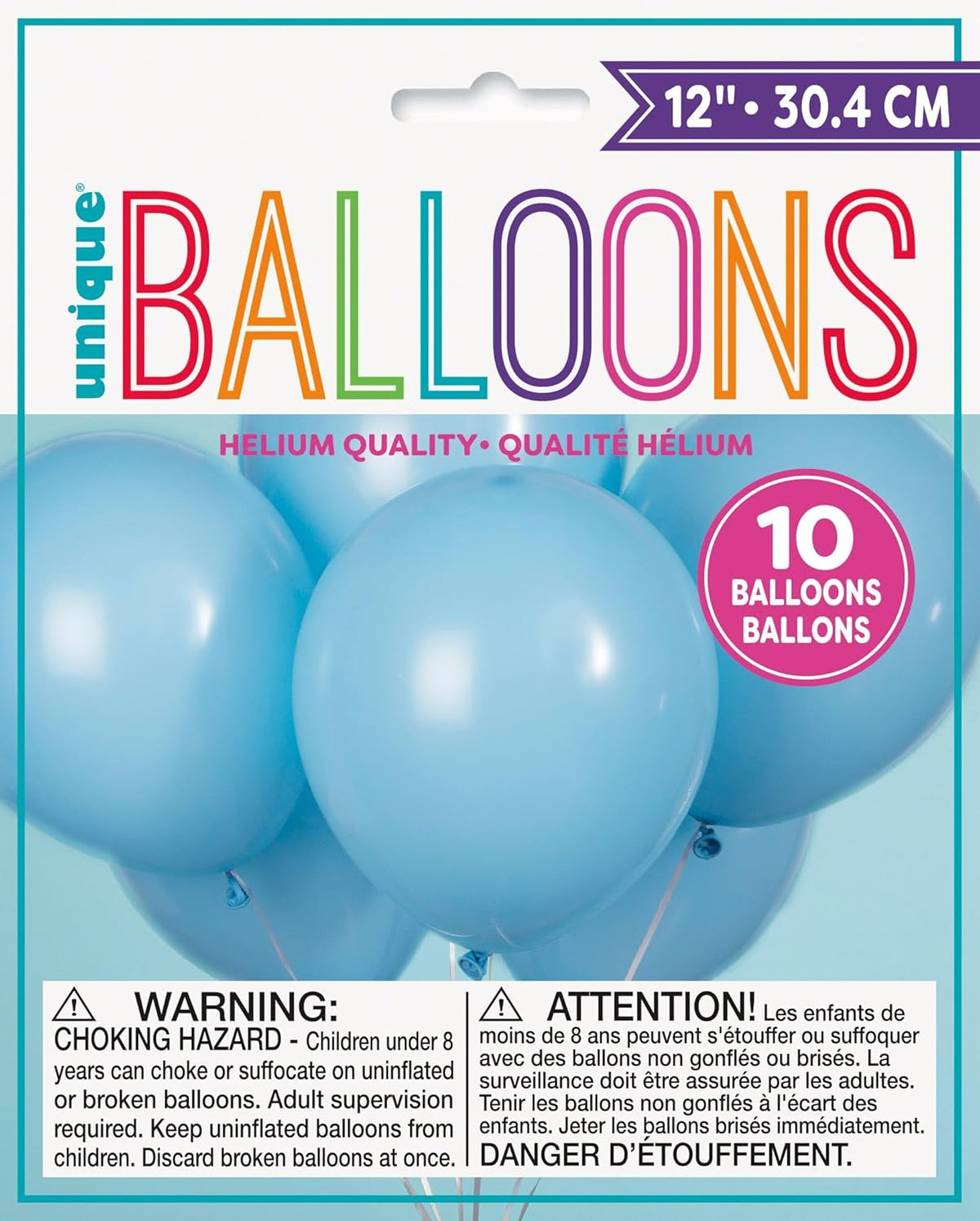 Baby Blue Latex Balloons, 12&quot; (10-Pack) - Premium-Quality &amp; Vibrant Party Decorations