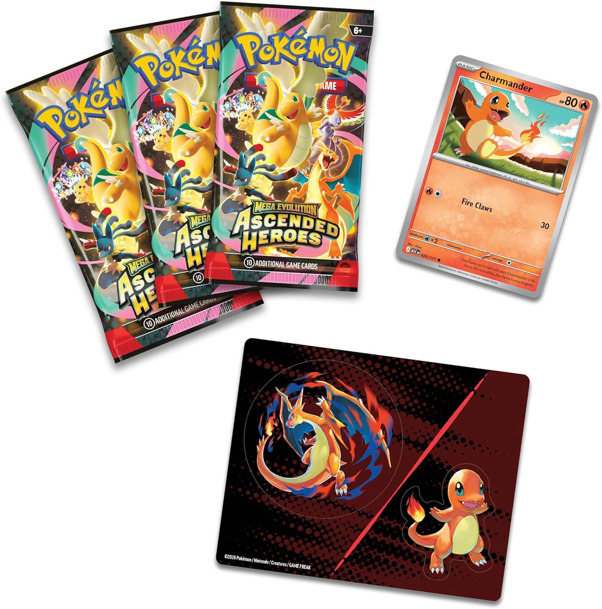 Mega Evolution — Ascended Heroes Tech Sticker Collection and booster packs - Charmander