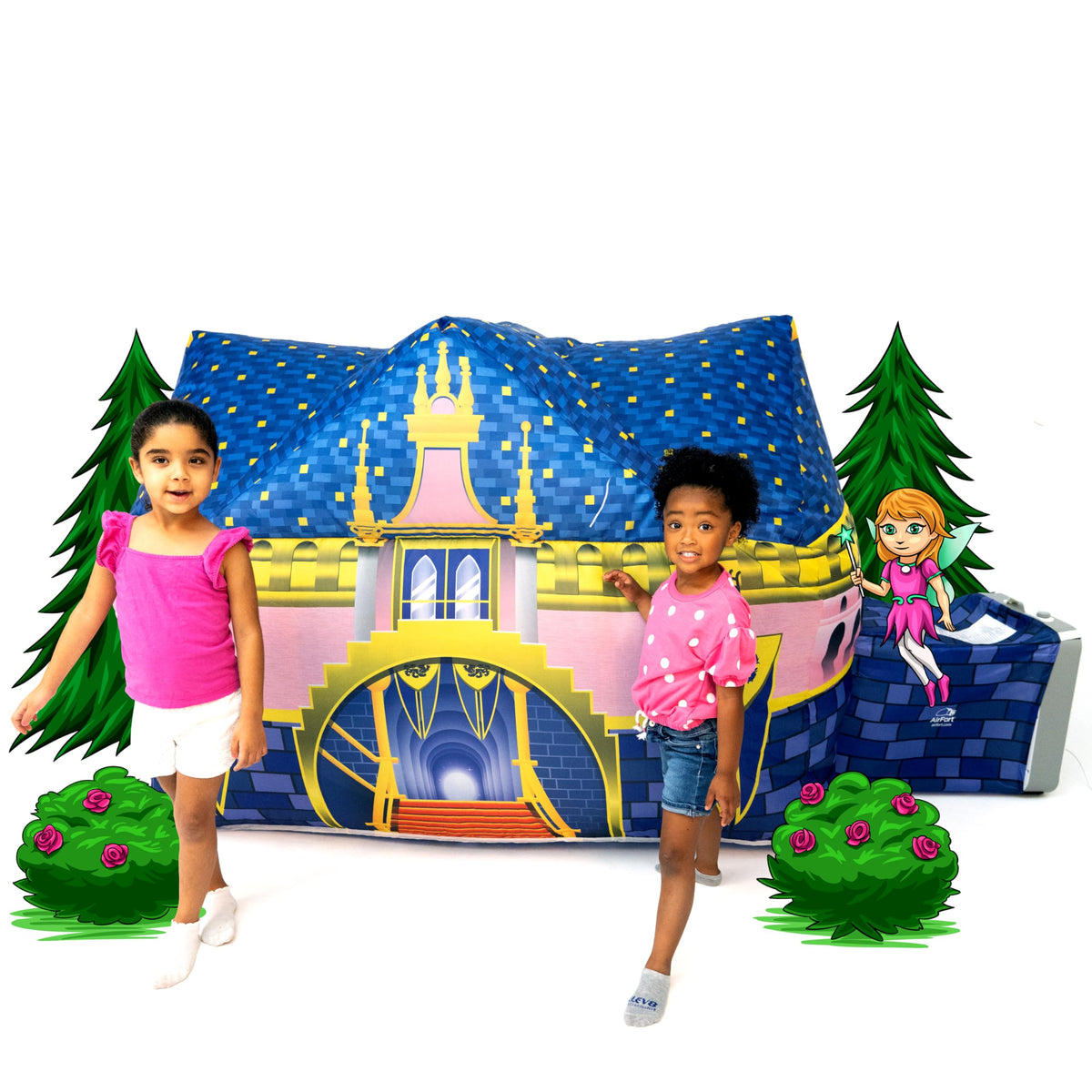 AirFort Royal Castle inflatable fort for kids play tent 30 second setup