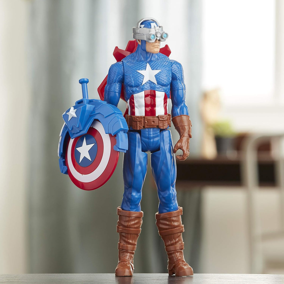 Captain America, 12-Inch Toy, with Launcher - Avengers Marvel Titan Hero Series Blast Gear