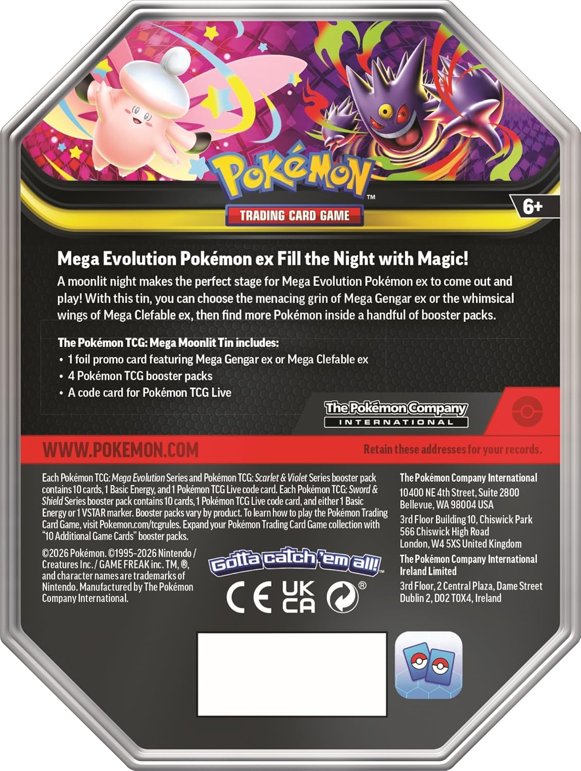Pokemon TCG: Mega Evolution — Mega Moonlit Tin
