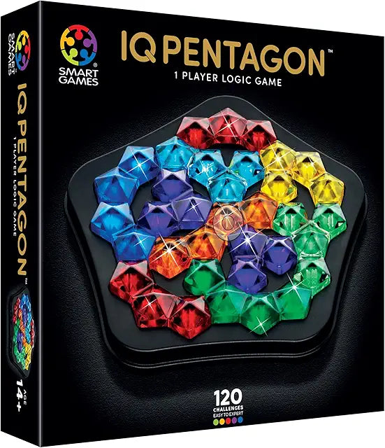 SmartGames IQ Deluxe Pentagon 120 challenges travel logic puzzle ages 14+
