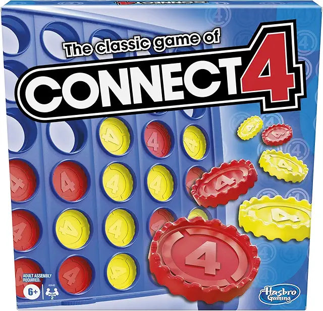 Connect 4 Classic Grid,4 in a Row Game,Strategy Board Games for Kids,2 Player .for Family and Kids,Ages 6 and Up | Toys & Games Christmas Large Standard-Size Non-Media