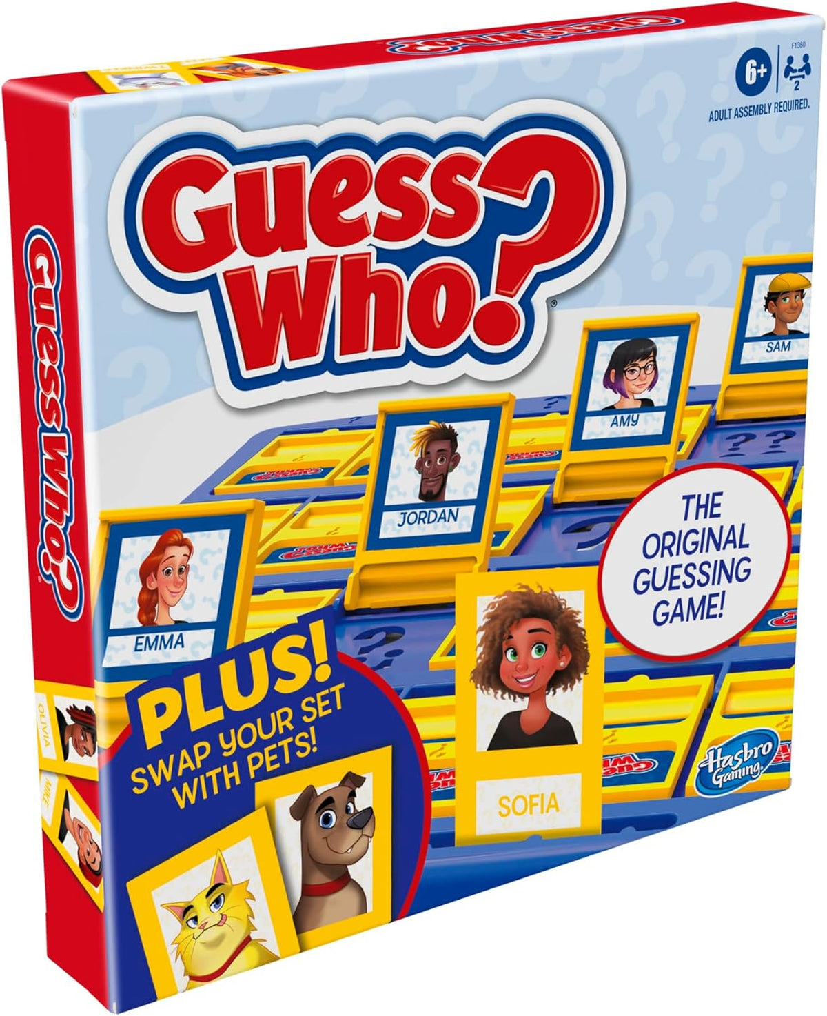 Guess Who? Board Game, with People and Pets Cards, The Original Guessing Game for Kids, Ages 6 and Up (Amazon Exclusive)