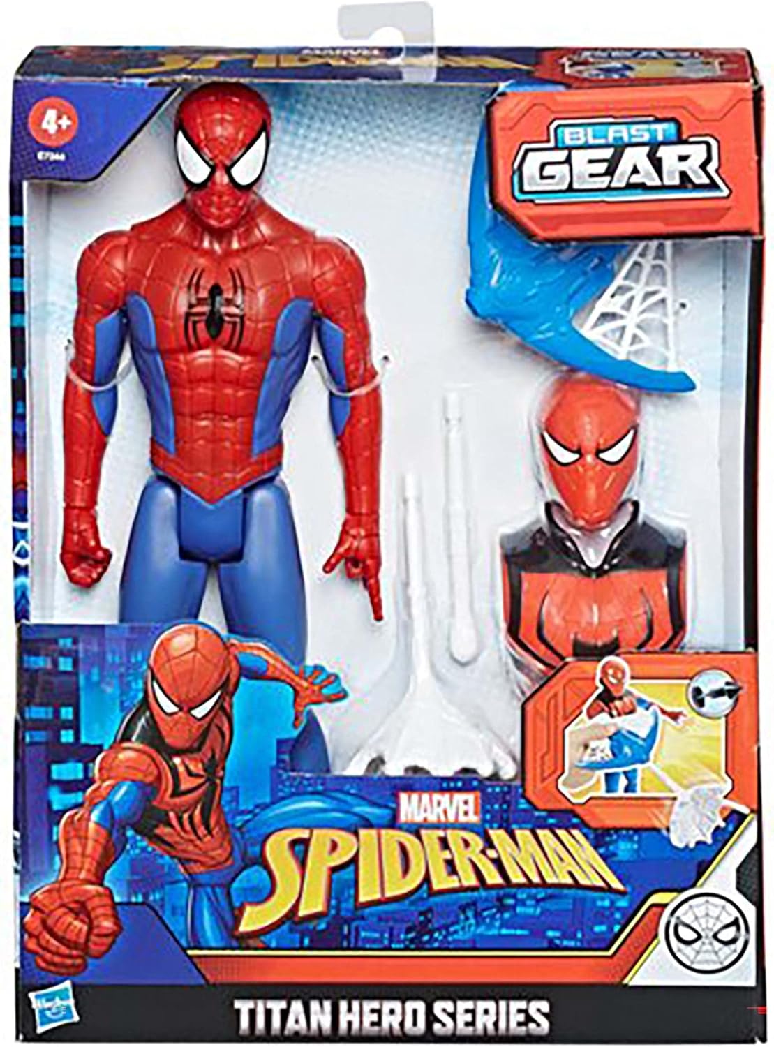 Spider-Man Titan Hero Series Blast Gear Action Figure Toy with Blaster - Marvel