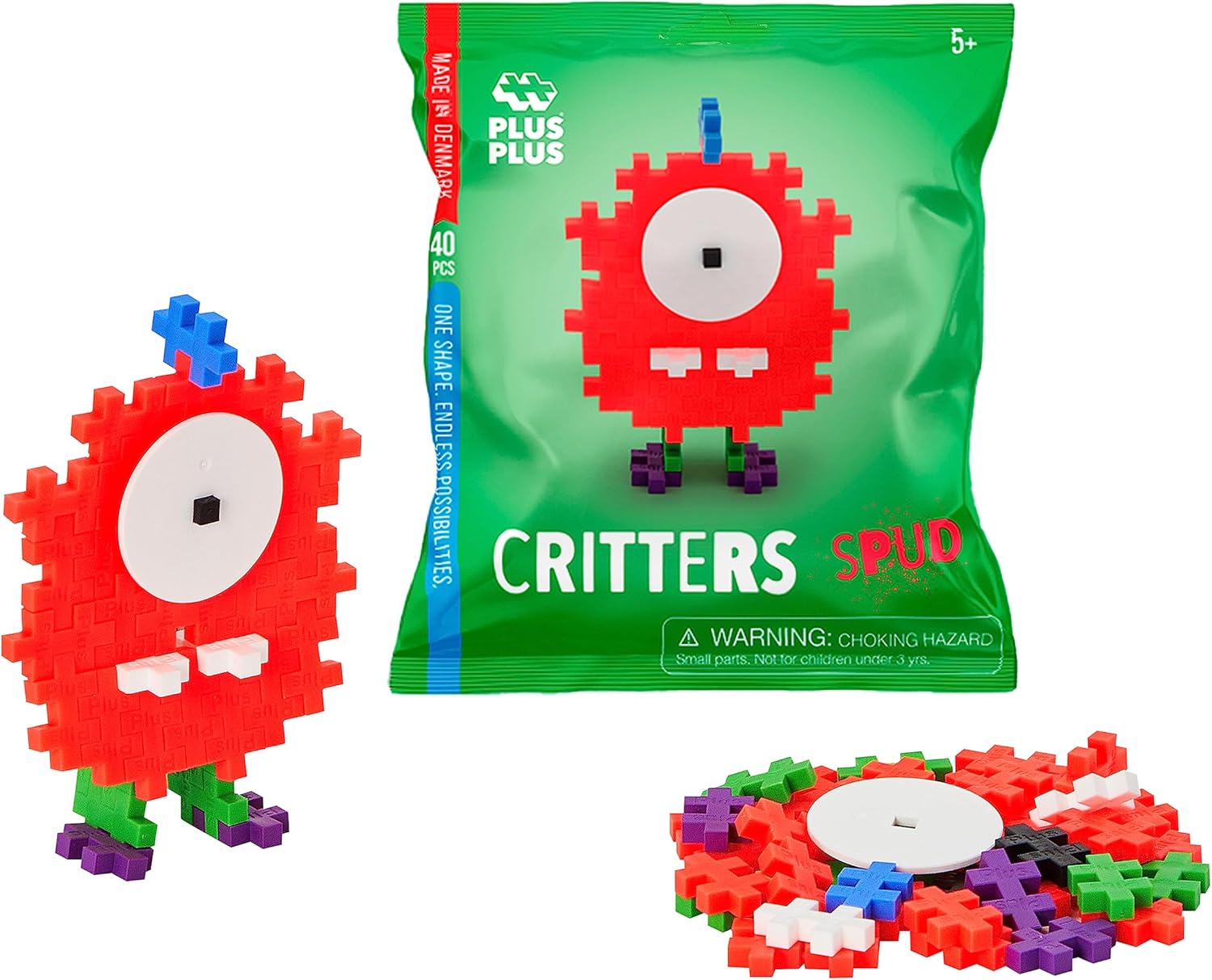 Plus-Plus Critters Spud 3D puzzle building block set 40 interlocking pieces STEM toy