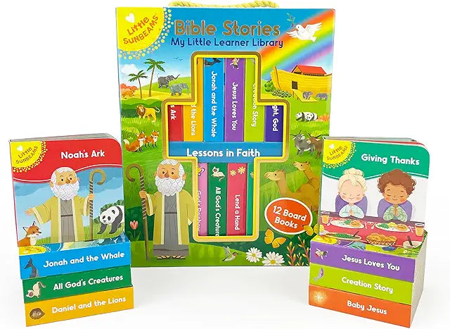 My Little Learner Library Bible Stories 12 board books toddlers Christian gift