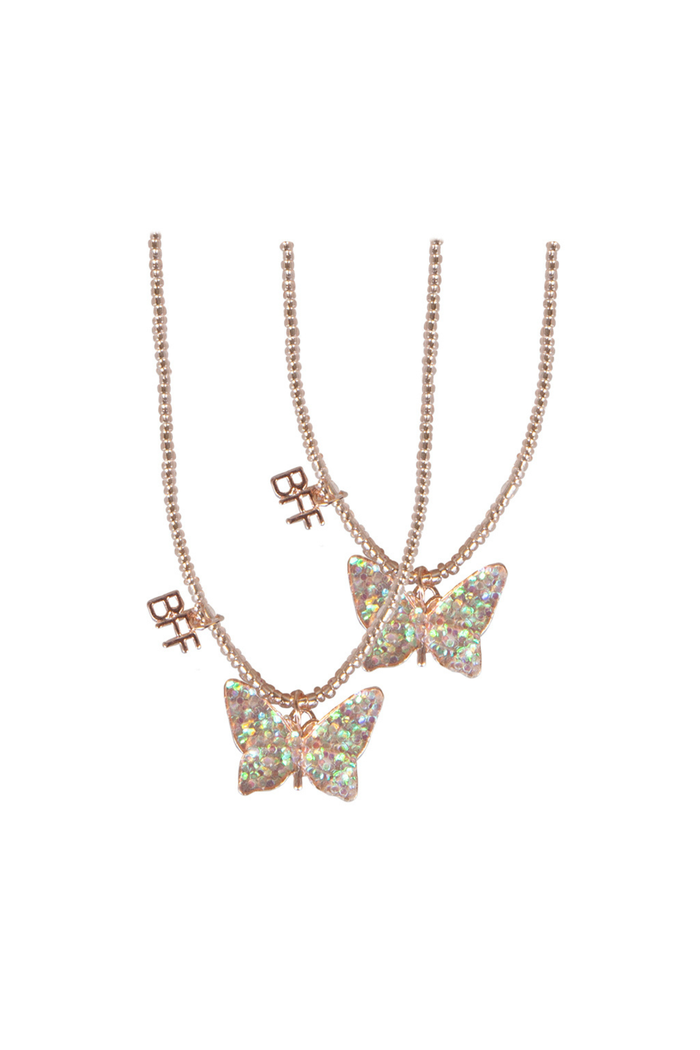 Great Pretenders BFF Butterfly Share and Tear Necklaces 2pc friendship jewelry