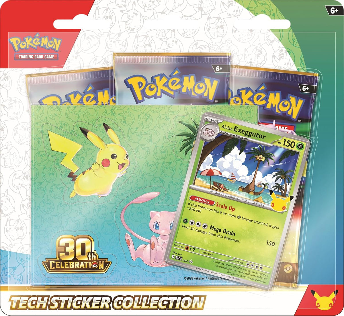 Pokémon TCG: 30th Celebration Tech Sticker Collection (Assorted Designs)