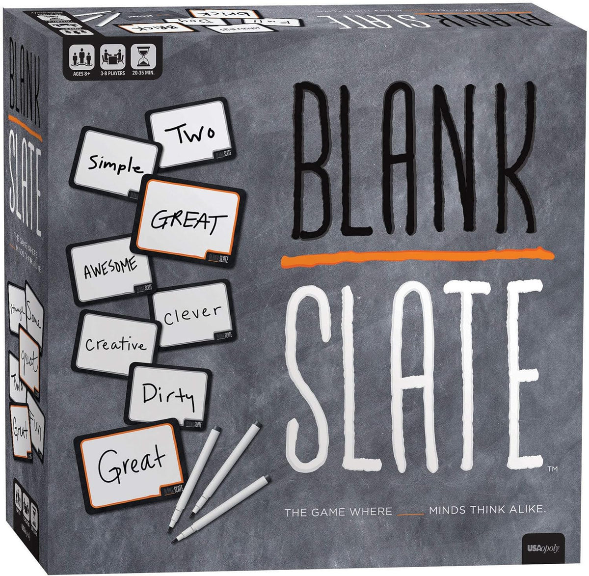 BLANK SLATE, Where Great Minds Think Alike, Fun Family-Friendly Board Game, Word Association Party Game, Easy to Learn, Fun to Play Family Game Night, 3-8 Players, Ages 8+