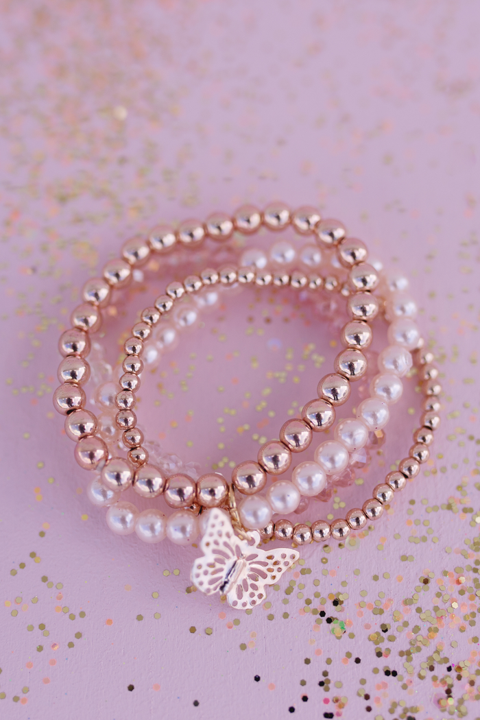 Great Pretenders Blush Crush Bracelet Set girls dress-up jewelry pink