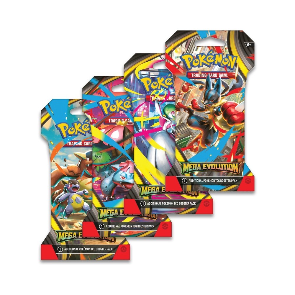 Pokemon TCG: Mega Evolution Sleeved Booster Pack - 10 Cards - assorted styles