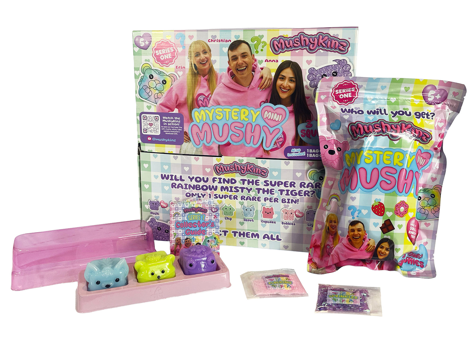 MushyKinz Mystery 3 Pack Squishy Collectible Figure