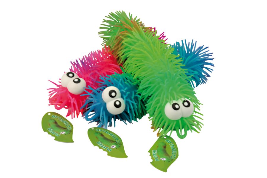 Keykraft Large Puffer Caterpillars tactile toy assorted colors sensory