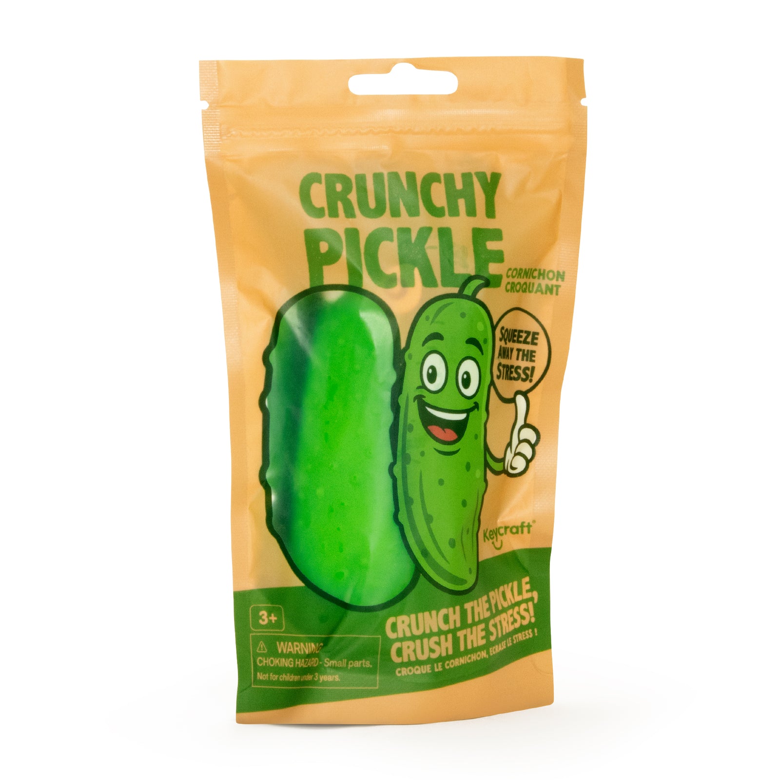 Keykraft Crunchy Pickle novelty squishy fidget toy food pickle