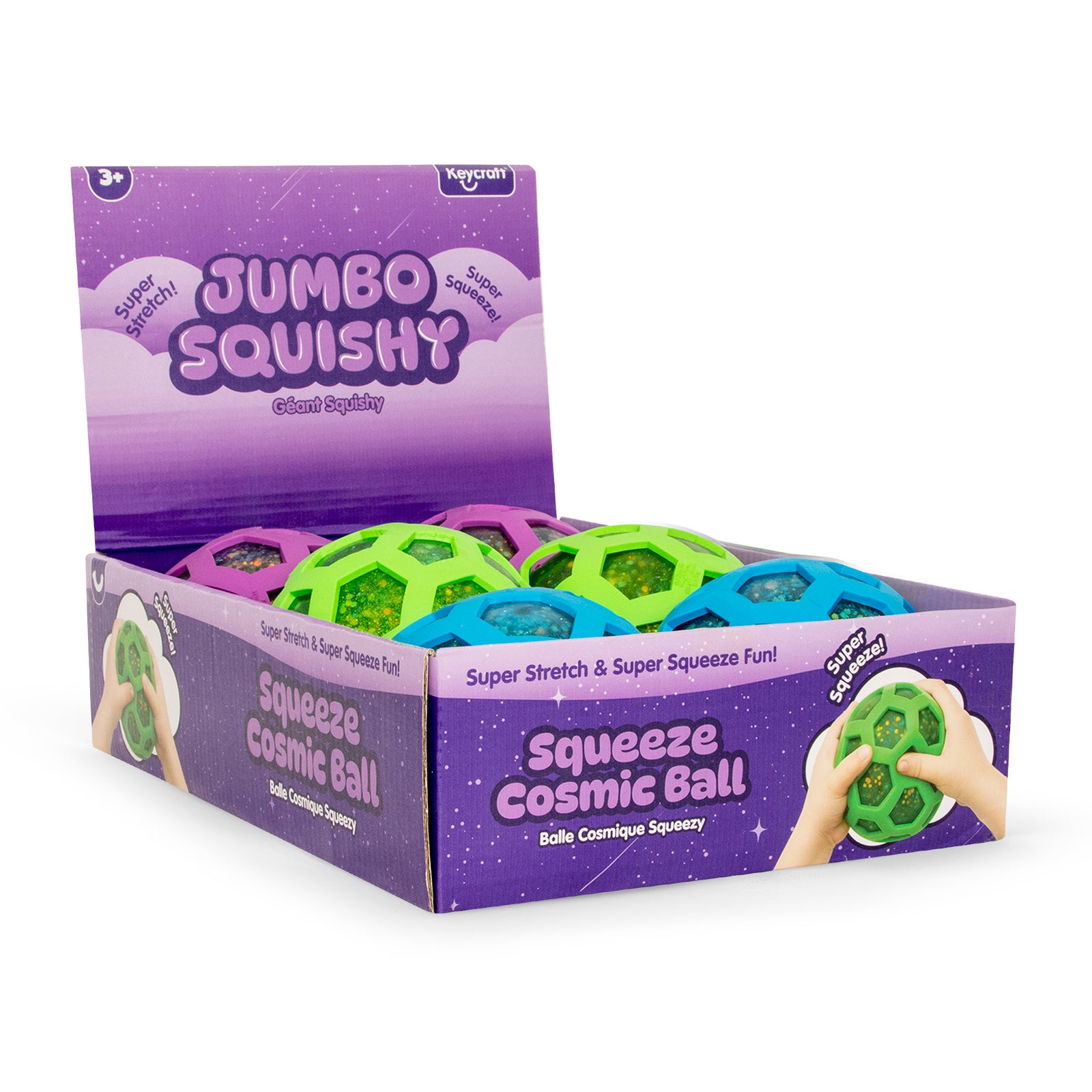 Keykraft Jumbo Squishy Cosmic Ball stress toy assorted colors space
