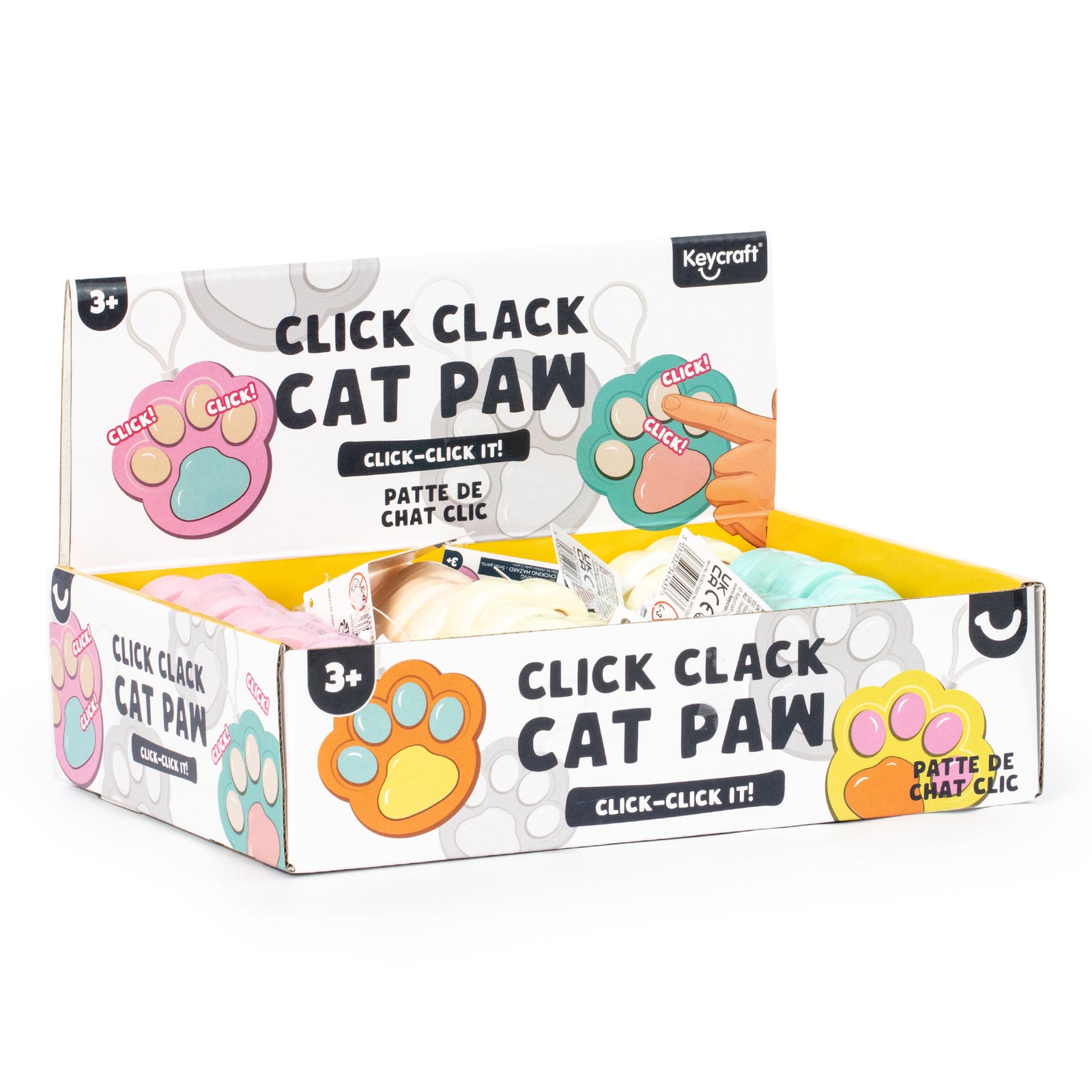Keykraft Click Clack Cat Paw fidget toy assorted styles cat