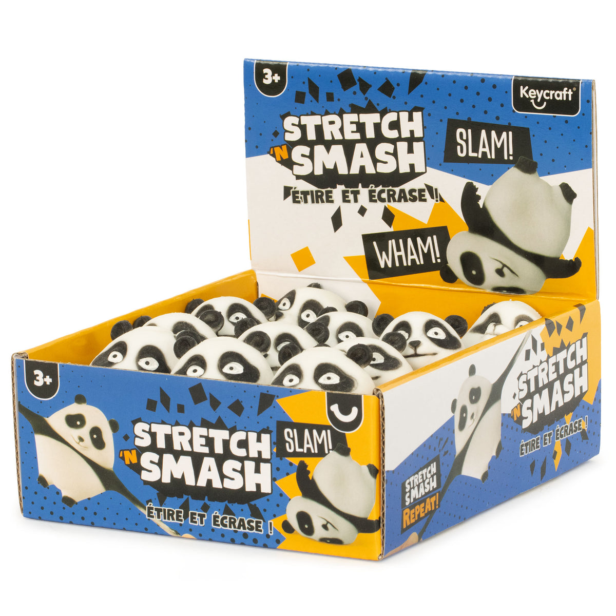 Keykraft Stretch n Smash Mini Panda stretchy toy pocket-sized