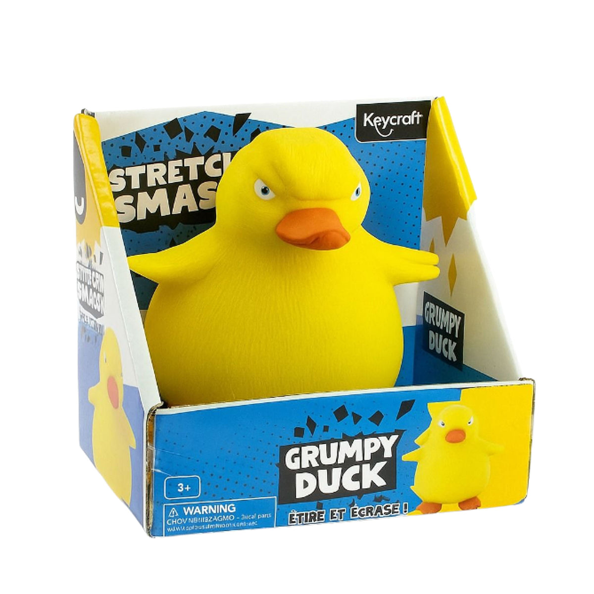Keykraft Stretch n Smash Grumpy Duck stretchy stress toy funny