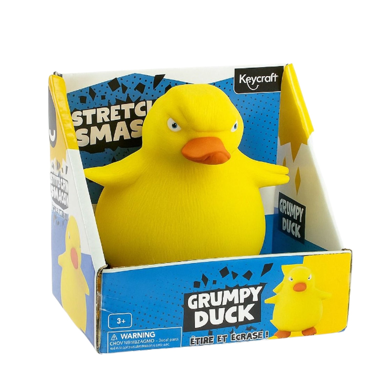 Keykraft Stretch n Smash Grumpy Duck stretchy stress toy funny