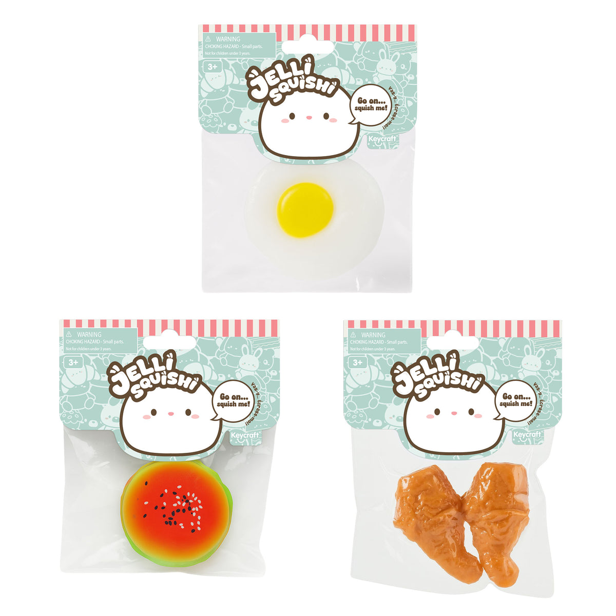 Keykraft Jelli Squishi Fast Food squishy toy assorted styles