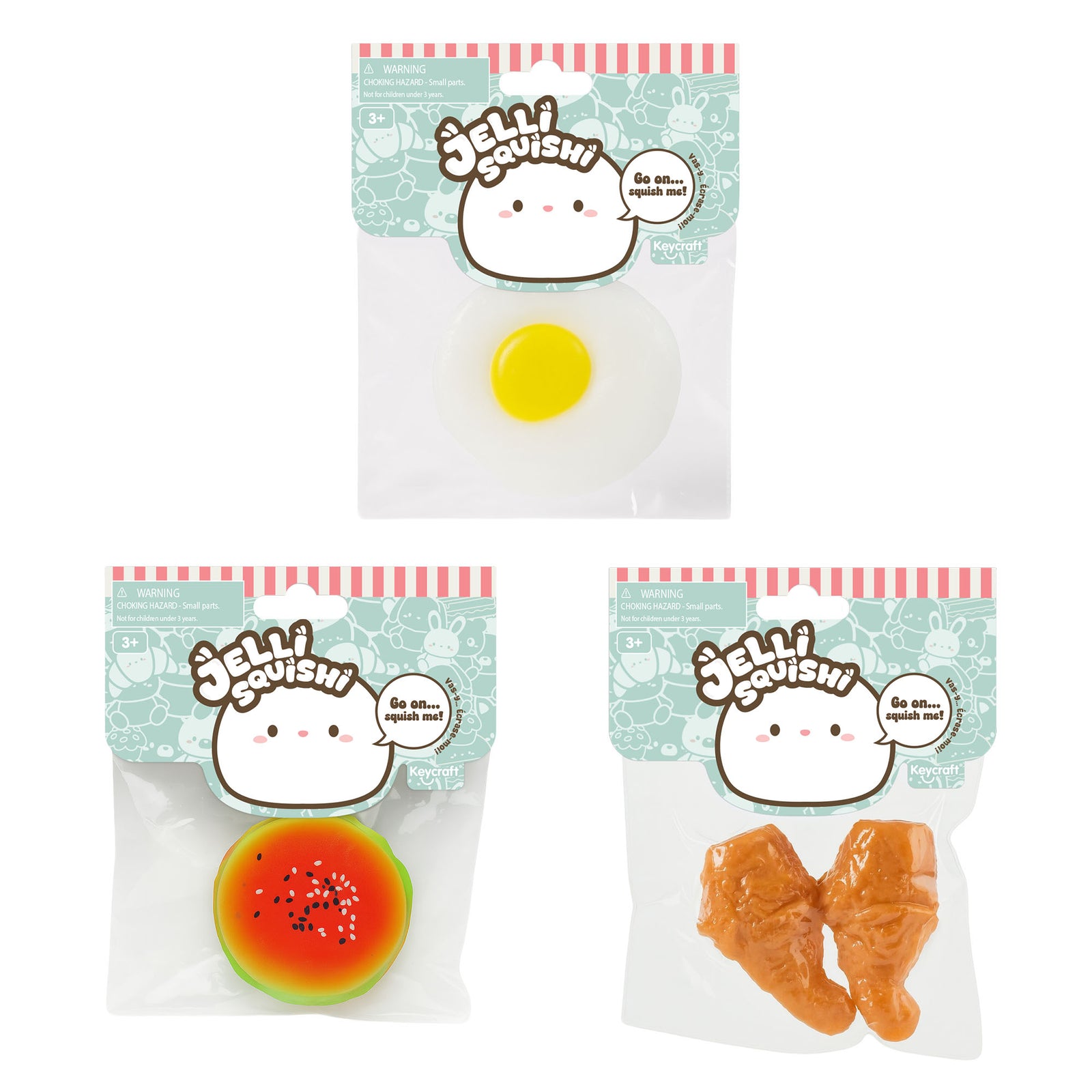 Keykraft Jelli Squishi Fast Food squishy toy assorted styles