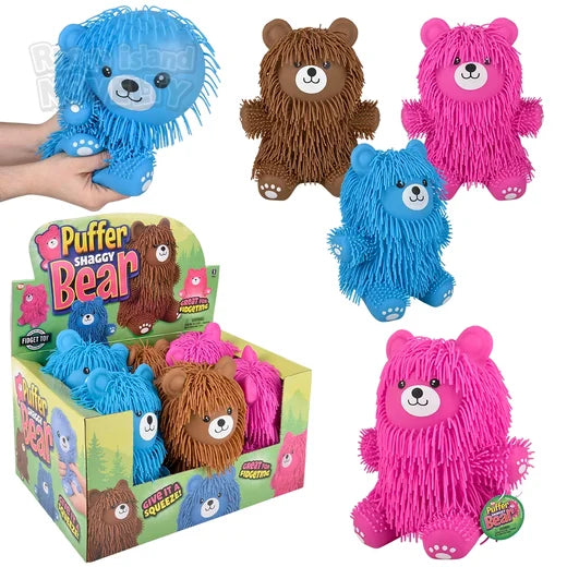 10" Shaggy Puffer Bear Plush