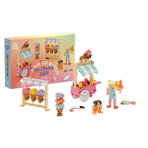 Plus-Plus Learn to Build Ice Cream Shop 280 piece interlocking building blocks STEM toy