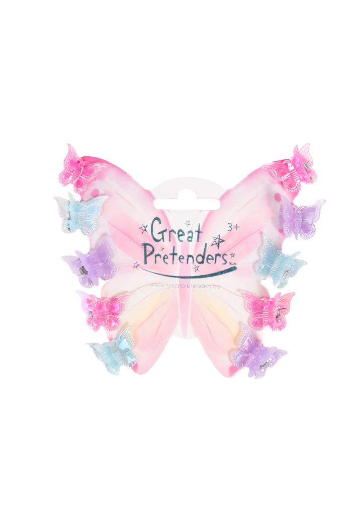 Great Pretenders Fancy Flutter Mini Hair Clips 10 piece girls hair accessory butterfly