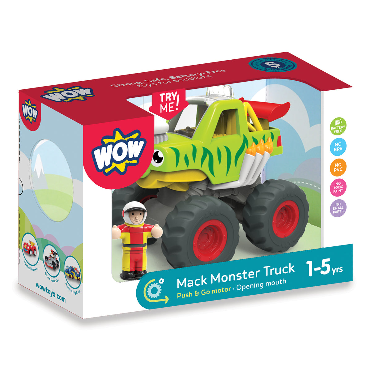 WOW Toys Mack Monster Truck friction powered toddler vehicle toy ages 1-5