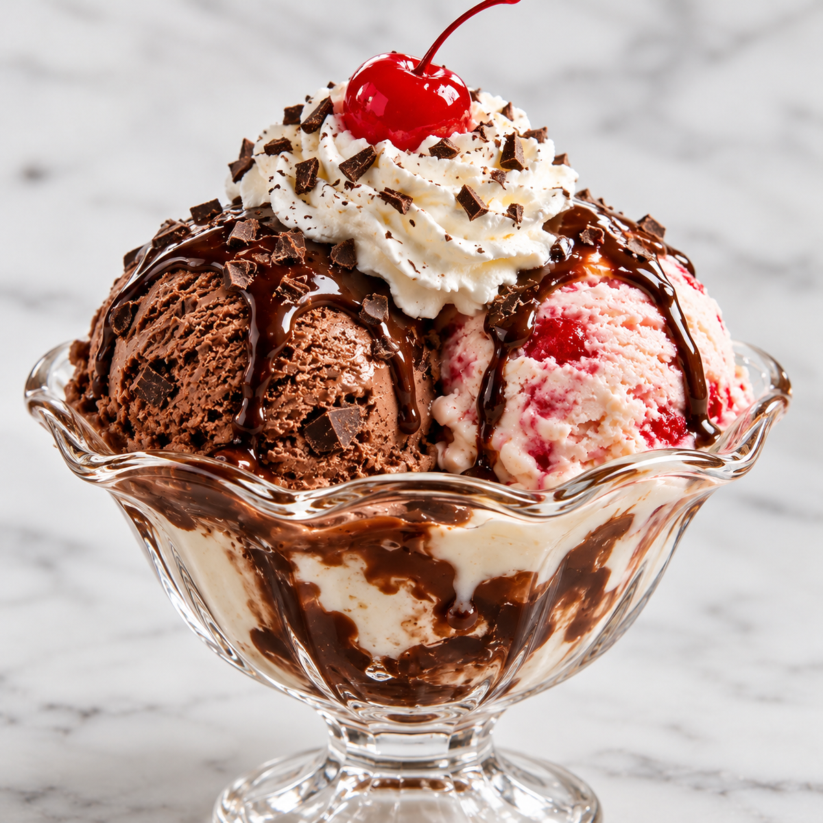 Double Dip Sundae — Two Scoops of Stensland Ice Cream with Toppings | Blazing Dealz Viborg SD