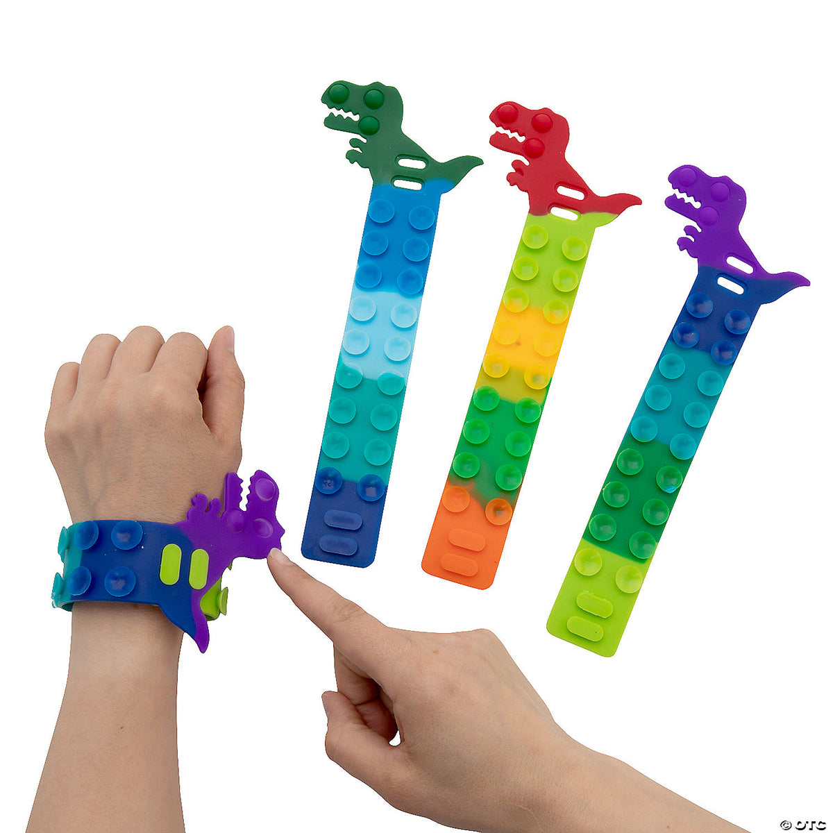 Dinosaur Slap Pop Bracelets (Assorted Colors, 1 Piece)