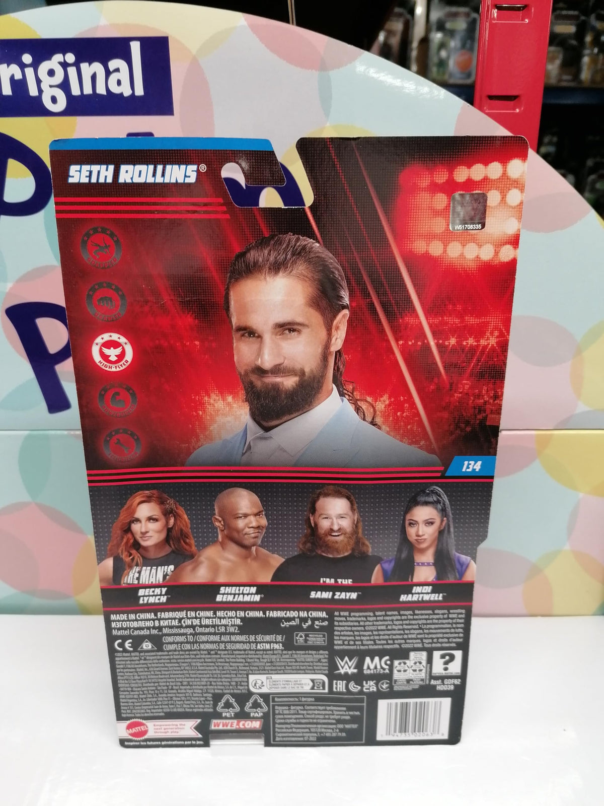 Mattel WWE Basic Action Figure, Seth Rollins, Posable 6-inch Collectible for Ages 6 Years Old & Up