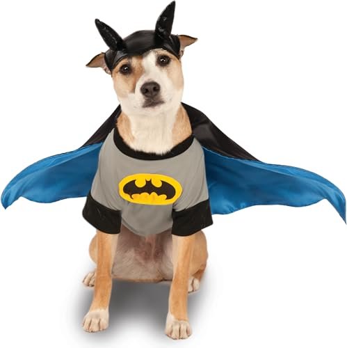 DC Comics Batman Pet Costume Shirt With Cape