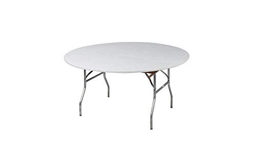 Kwik-Covers 48" Round Fitted Plastic Table Covers, Bundle of 5 (Purple)