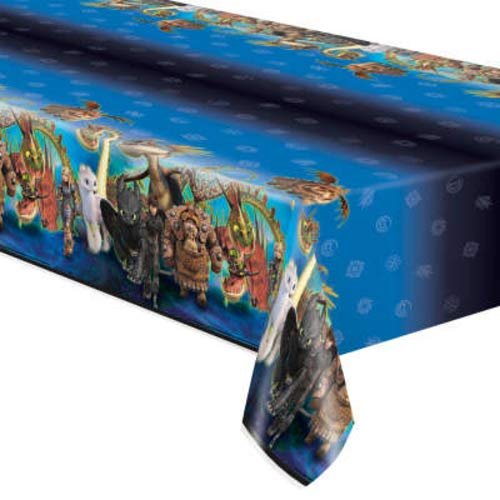 Unique How to Train Your Dragon: The Hidden World - Plastic Party Table Cover, 54" x 84", 1Ct, Multi Color, One Size (79173)