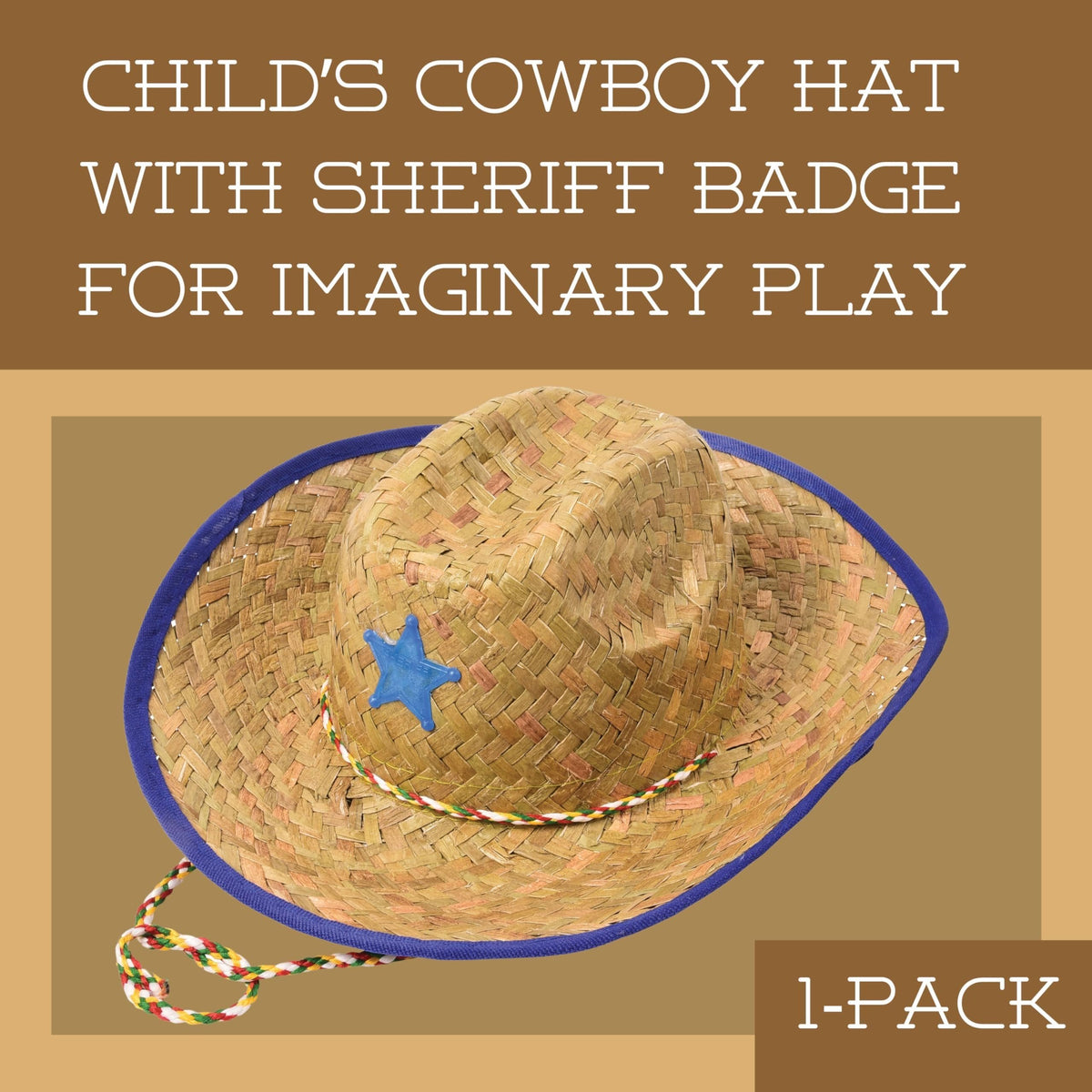 S&amp;S Worldwide Children&#39;s Sheriff&#39;s Hat (1 ct) (1 per package),Red or Blue