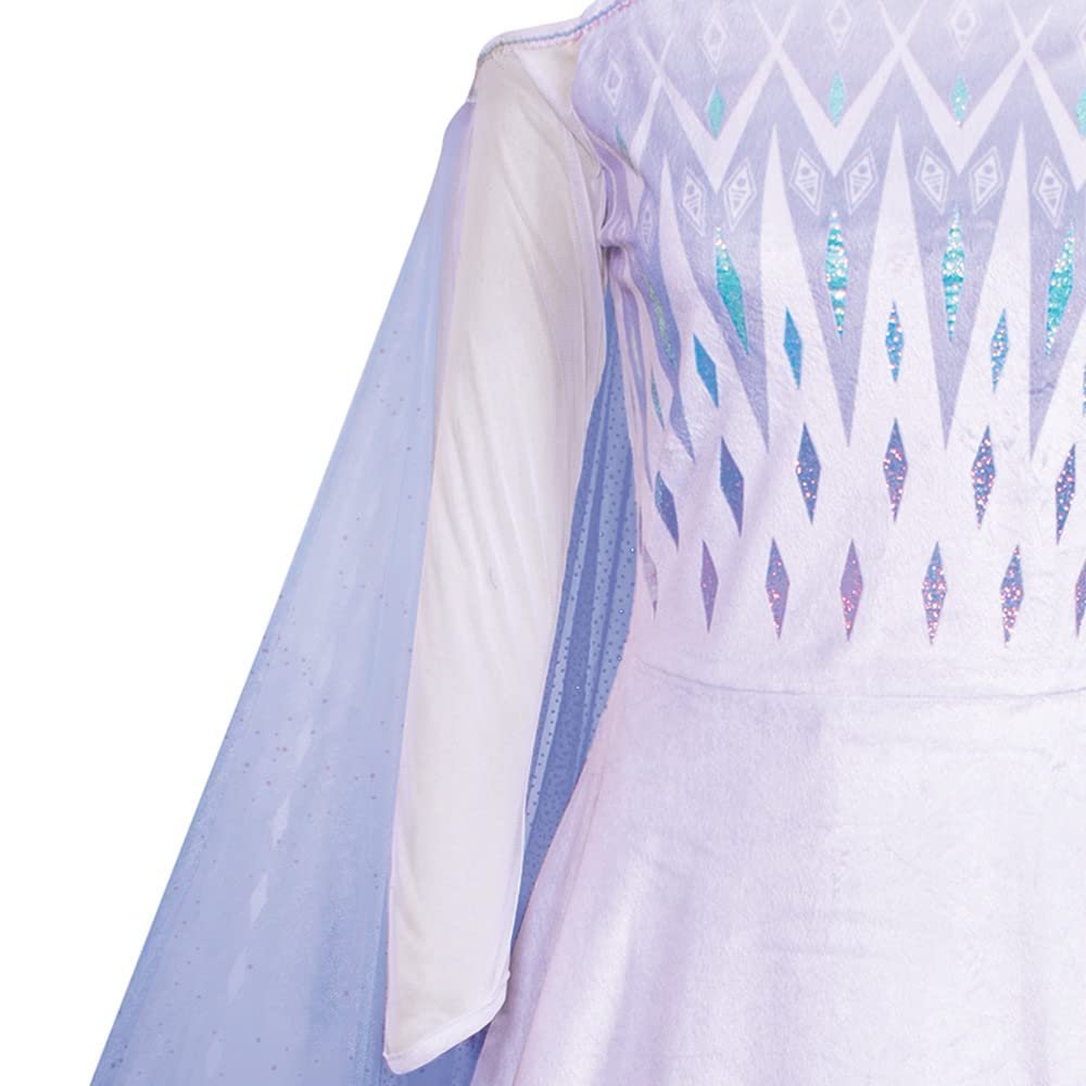 Disguise womens Elsa Costume, Official Disney Frozen 2 Elsa Apparel Dress Adult Sized Costumes, White &amp; Blue, Medium 8-10 US