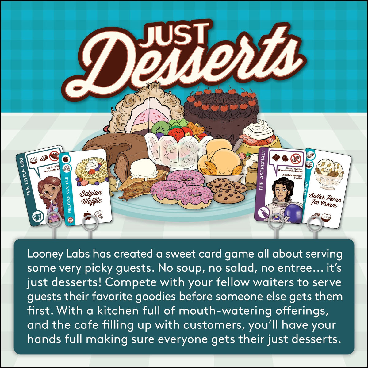 Looney Labs Just Desserts Card Game - Flavorful Expansion and New Characters