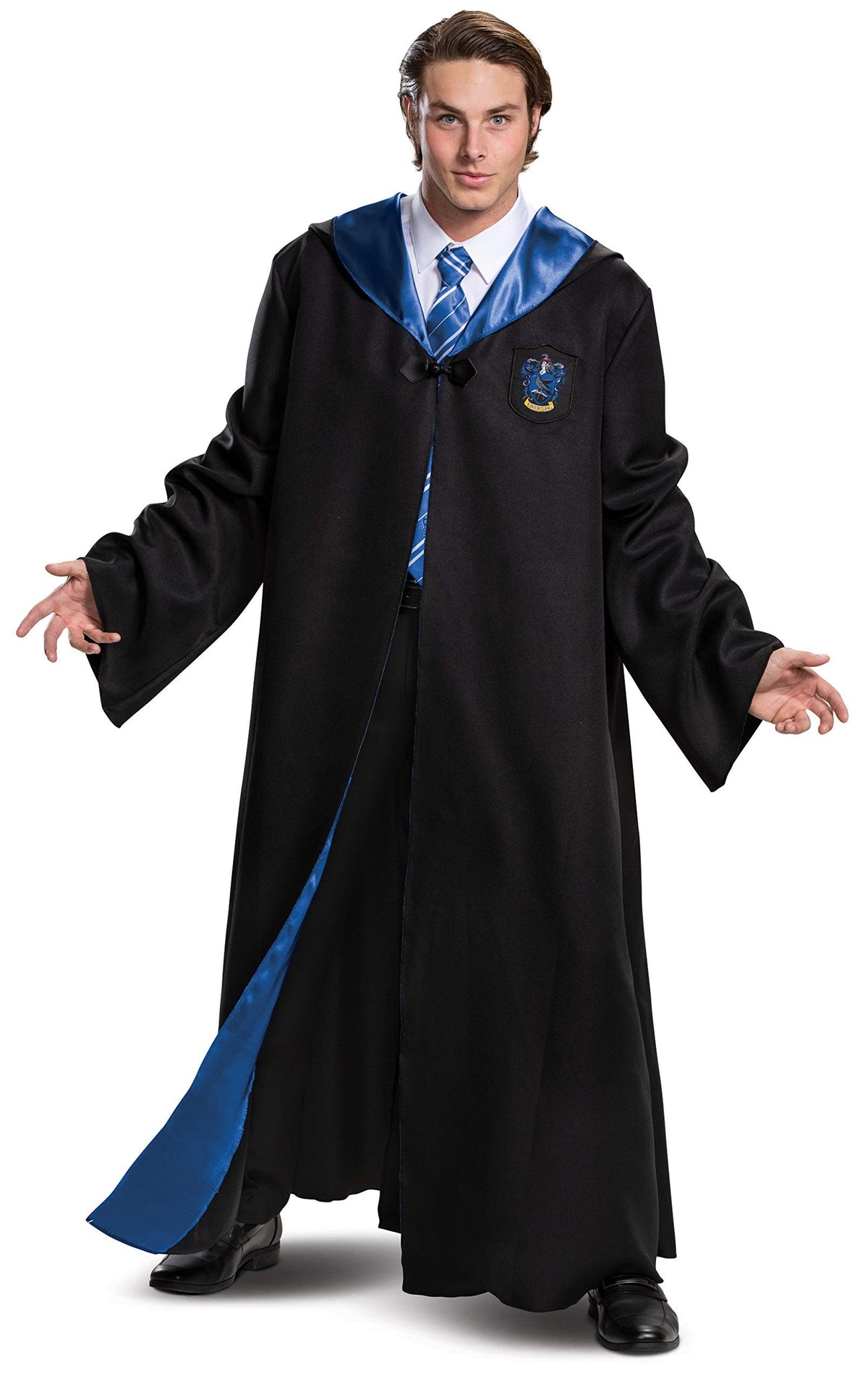 Harry Potter Robe, Deluxe Wizarding World Hogwarts House Themed Robes for Adults, Movie Quality Dress Up Costume Accessory